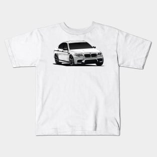 BMW M5 F10 White Kids T-Shirt